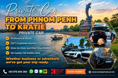 Phnom Penh to Kratie Private Car Transfer